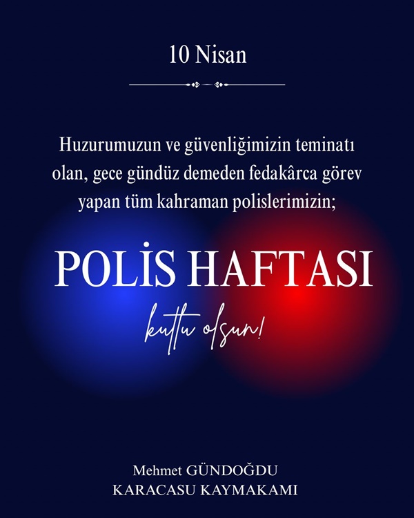 Polis Haftası Kutlu Olsun